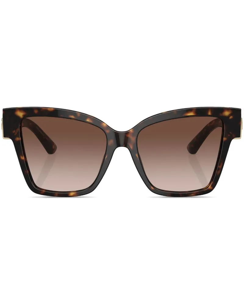 Dolce & Gabbana Eckige Precious Sonnenbrille - Braun Braun