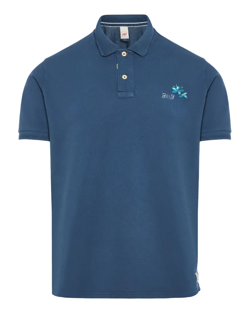 BOB logo-print piqué polo shirt - Blau Blau