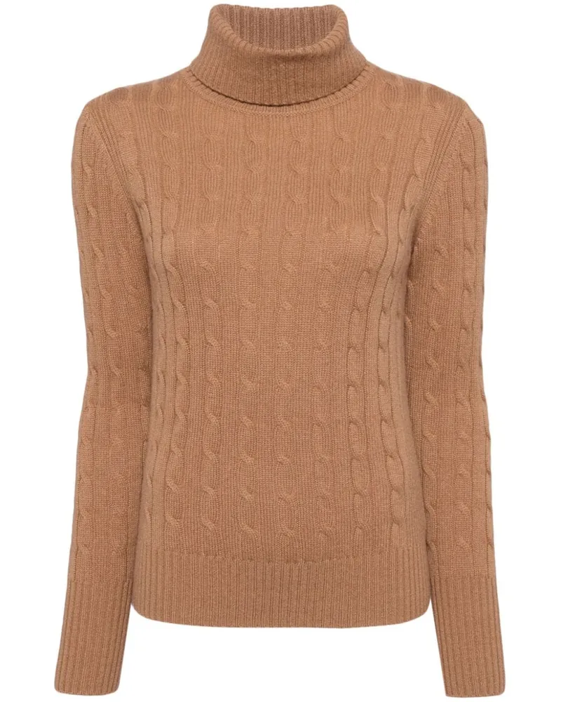 N.Peal Pullover mit Zopfmuster - Nude Nude