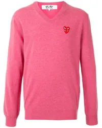 Comme des Garçons Pullover mit V-Ausschnitt Rosa