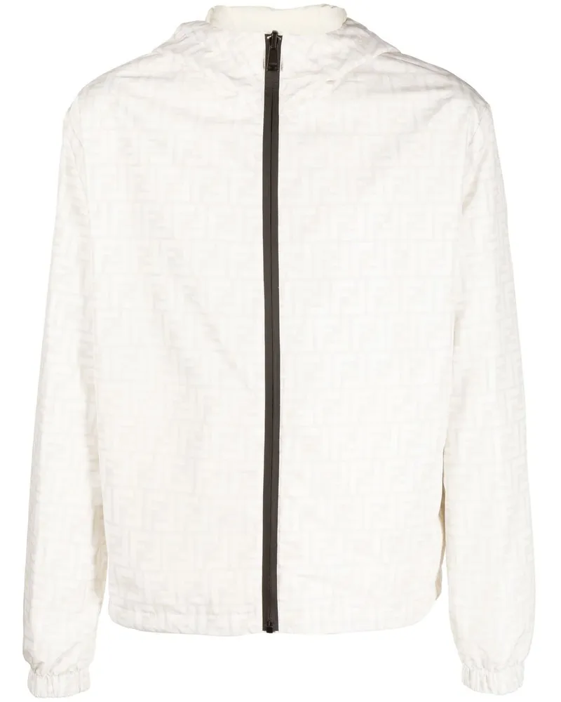 Fendi Kapuzenjacke mit FF-Print - Nude Nude
