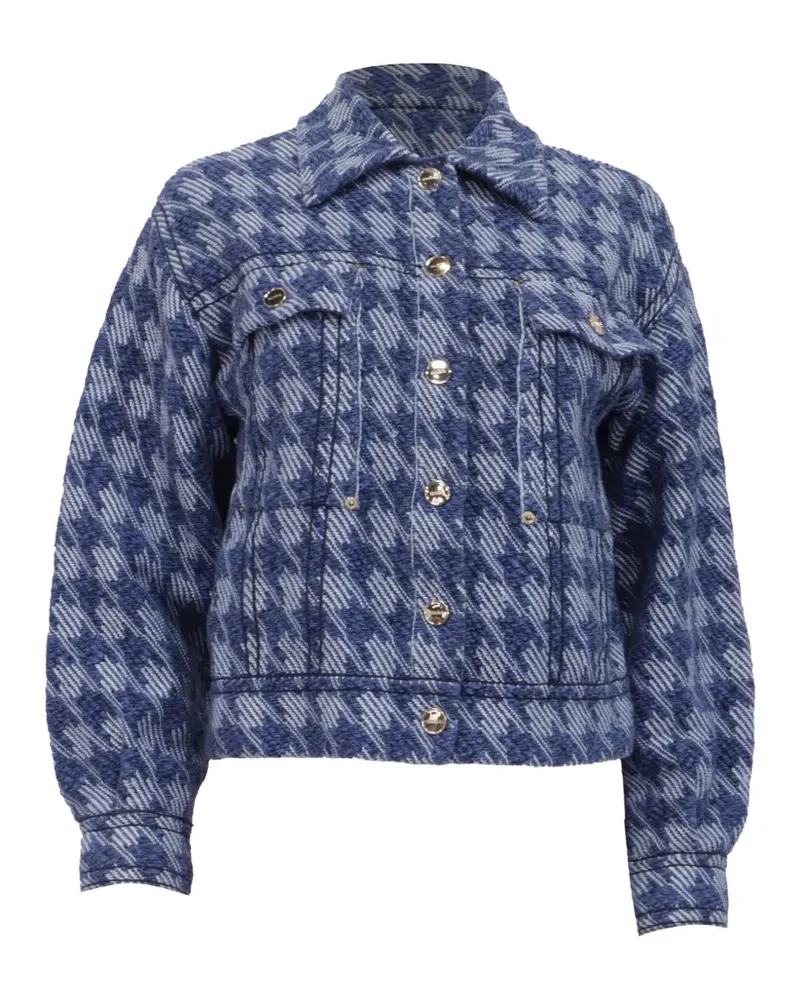 Sandro Balthazar Houndstooth pocket jacket - Blau Blau