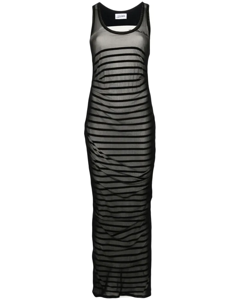 Jean Paul Gaultier Mariniére Kleid - Schwarz Schwarz