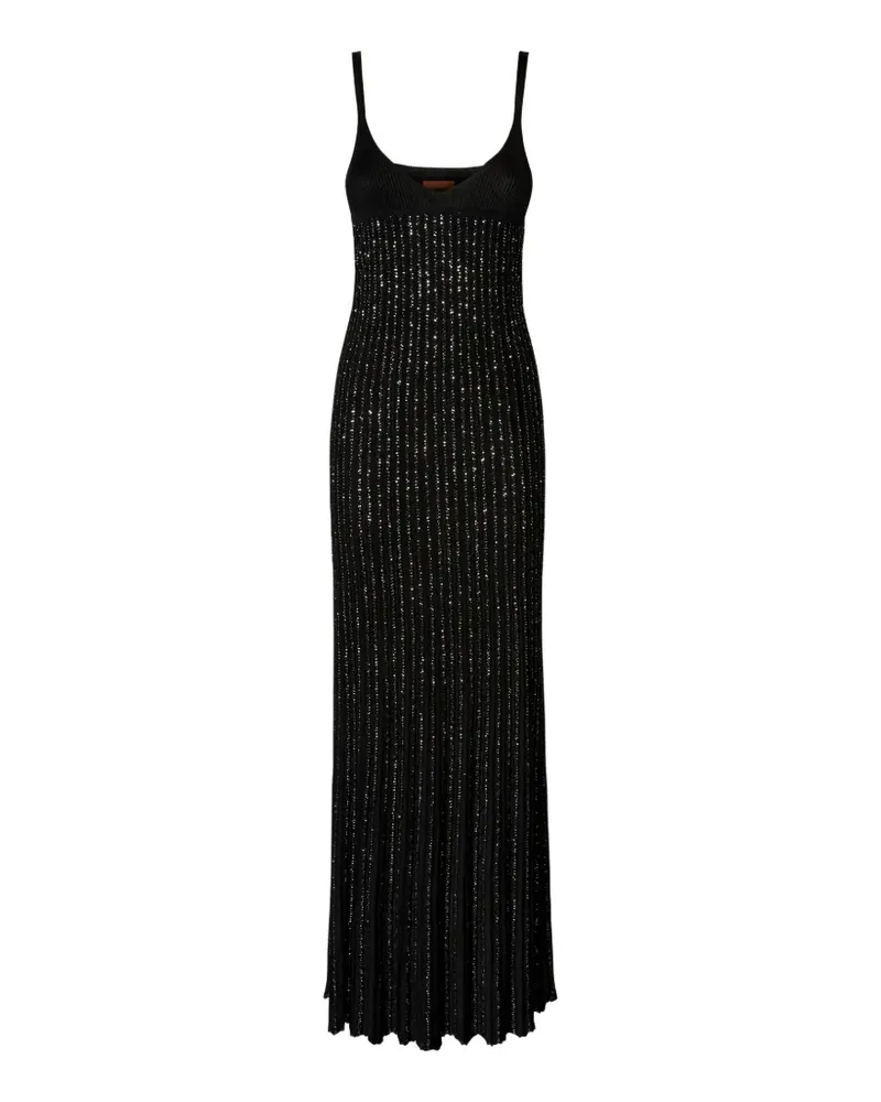 Missoni spaghetti strap dress - Schwarz Schwarz