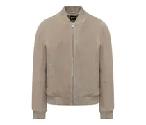 Lederjacke mit Reißverschluss - Nude