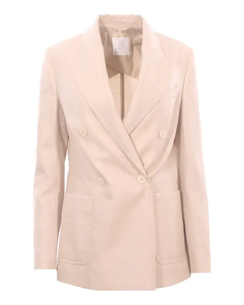 Eleventy double-breasted side-pockets blazer - Nude Nude