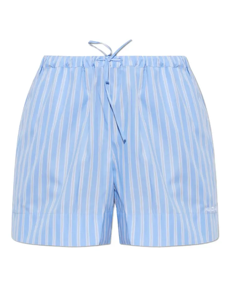 Hunza G Essential Shorts mit Streifen-Print - Blau Blau