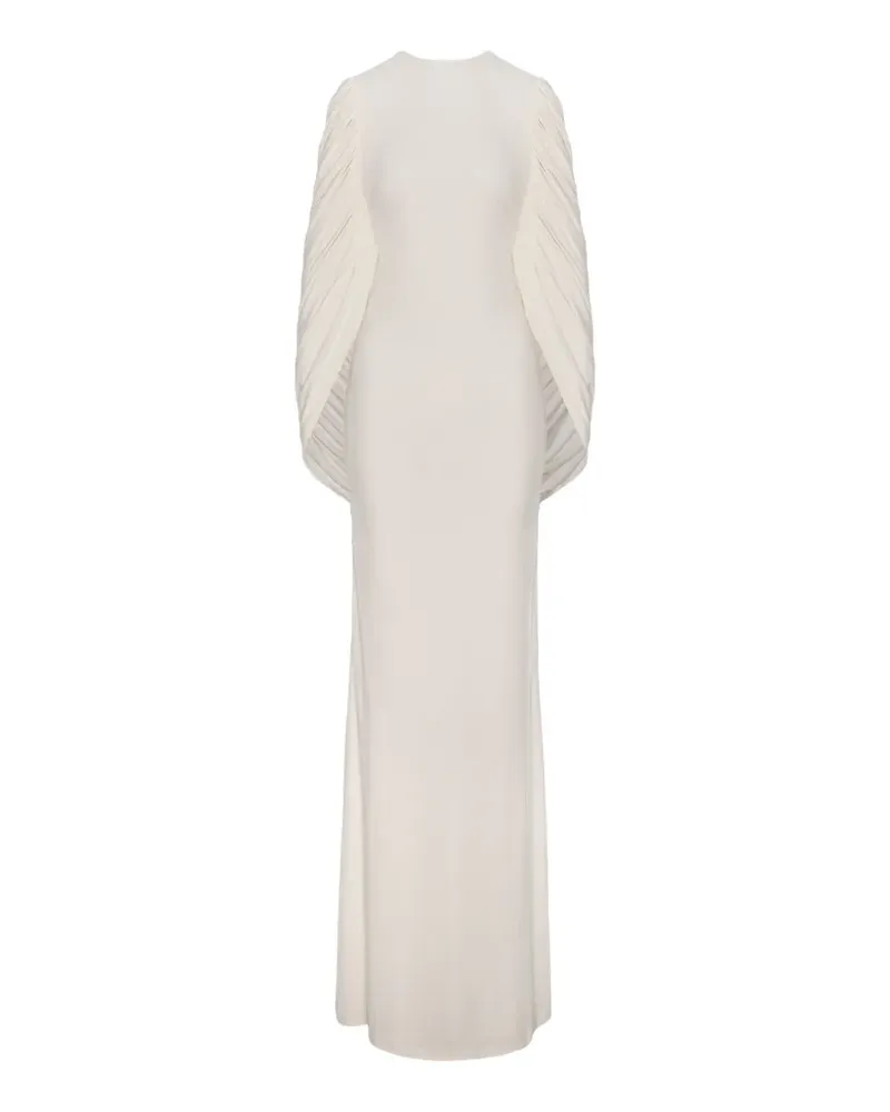Seen Users ruched cape-style maxi dress - Weiß Weiß