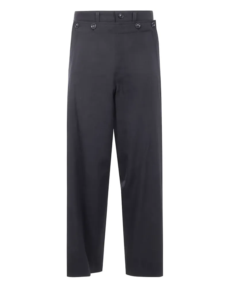 Yohji Yamamoto Hose mit Knöpfen - Schwarz Schwarz