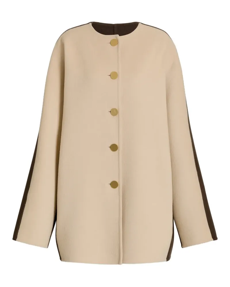 Alberta Ferretti Mantel in Colour-Block-Optik - Nude Nude