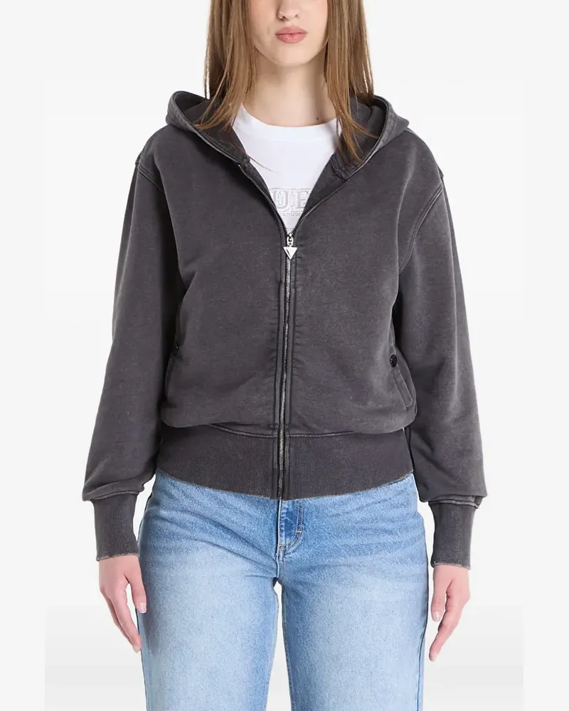 Guess Kapuzenjacke mit Reißverschluss - Schwarz Schwarz