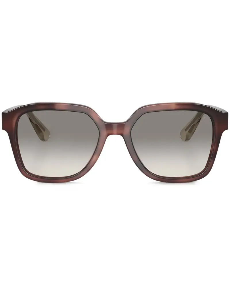 Brunello Cucinelli Sonnenbrille mit eckigem Gestell - Braun Braun