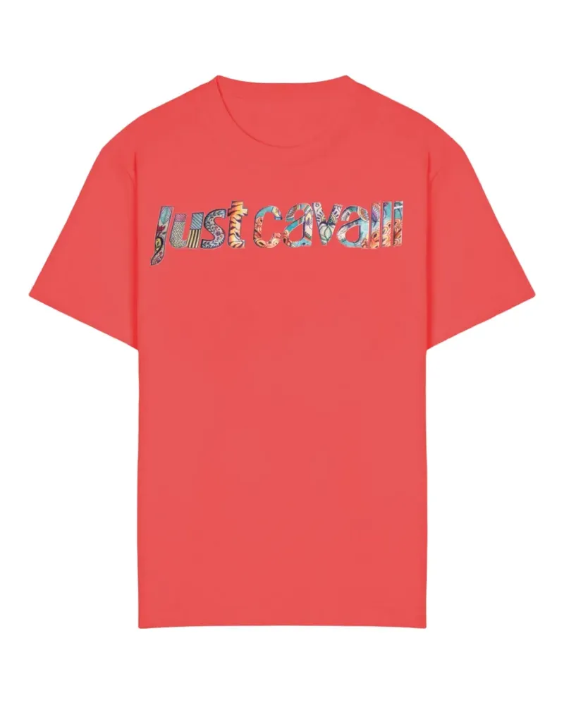 Just Cavalli logo-print cotton T-shirt - Rot Rot