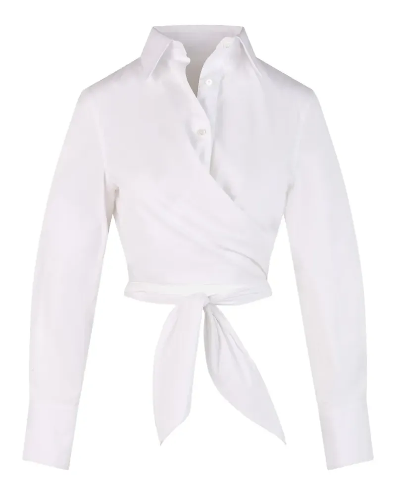 Monse Gewickeltes Cropped-Hemd - Weiß Weiß