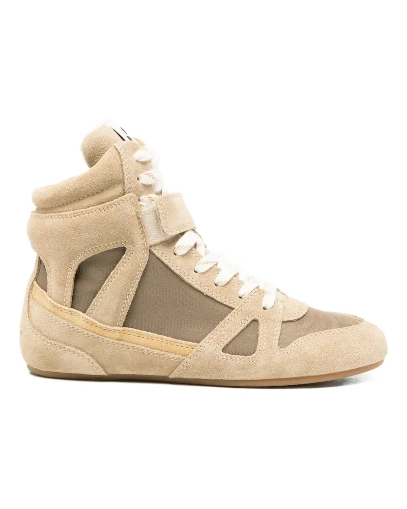 Isabel Marant Senny panelled hi-top sneakers - Nude Nude
