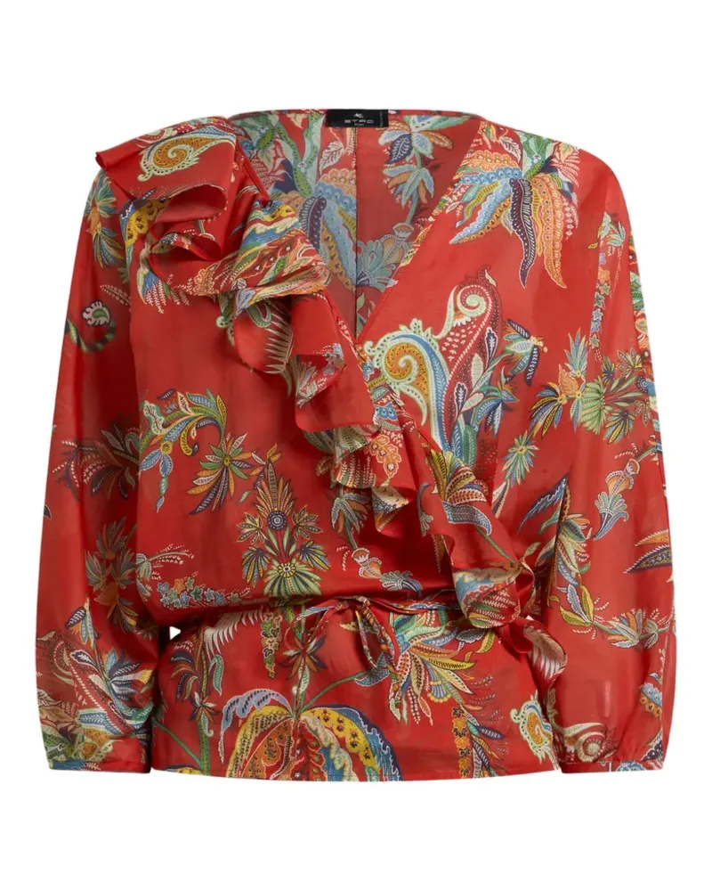 Etro Bluse mit Paisley-Print - Rot Rot