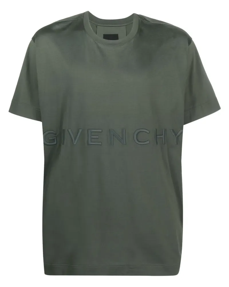 Givenchy T-Shirt mit Logo-Stickerei - Grün Grün