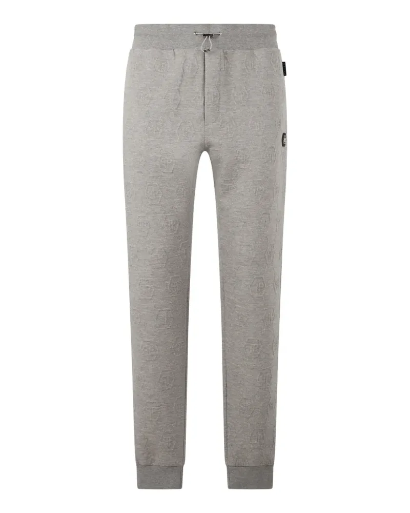 Philipp Plein Jogginghose mit Monogrammuster - Grau Grau