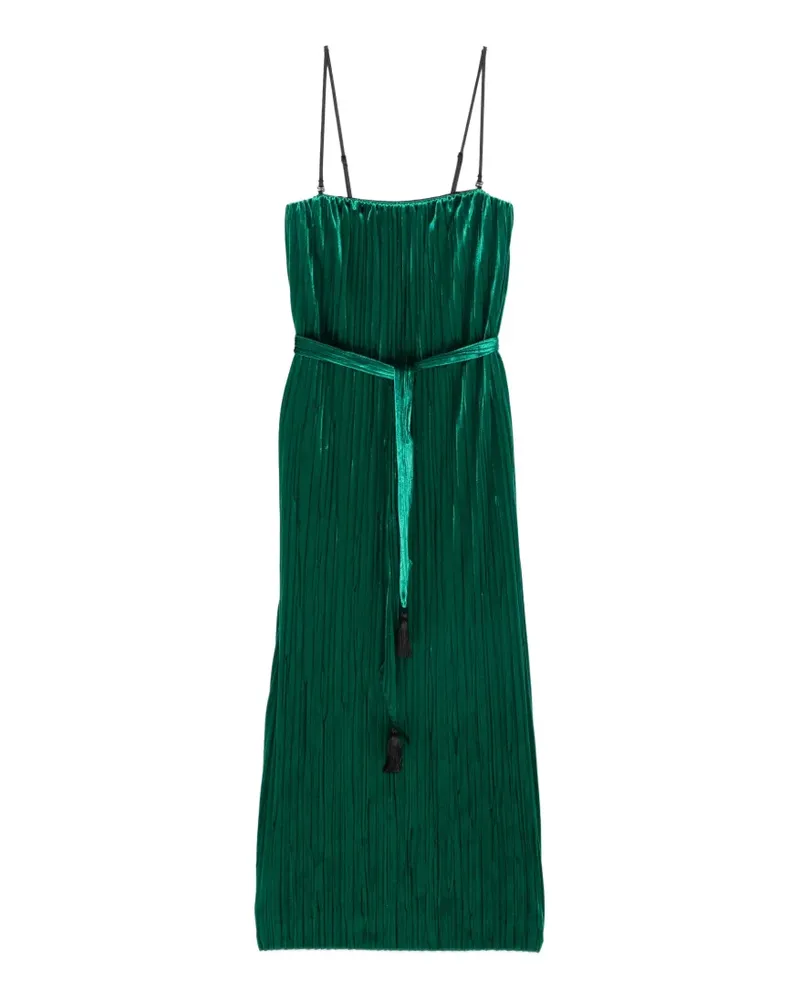forte_forte Midikleid mit Falten - Grün Grün