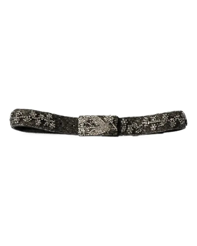 Miu Miu Bestickter Gürtel - Schwarz Schwarz