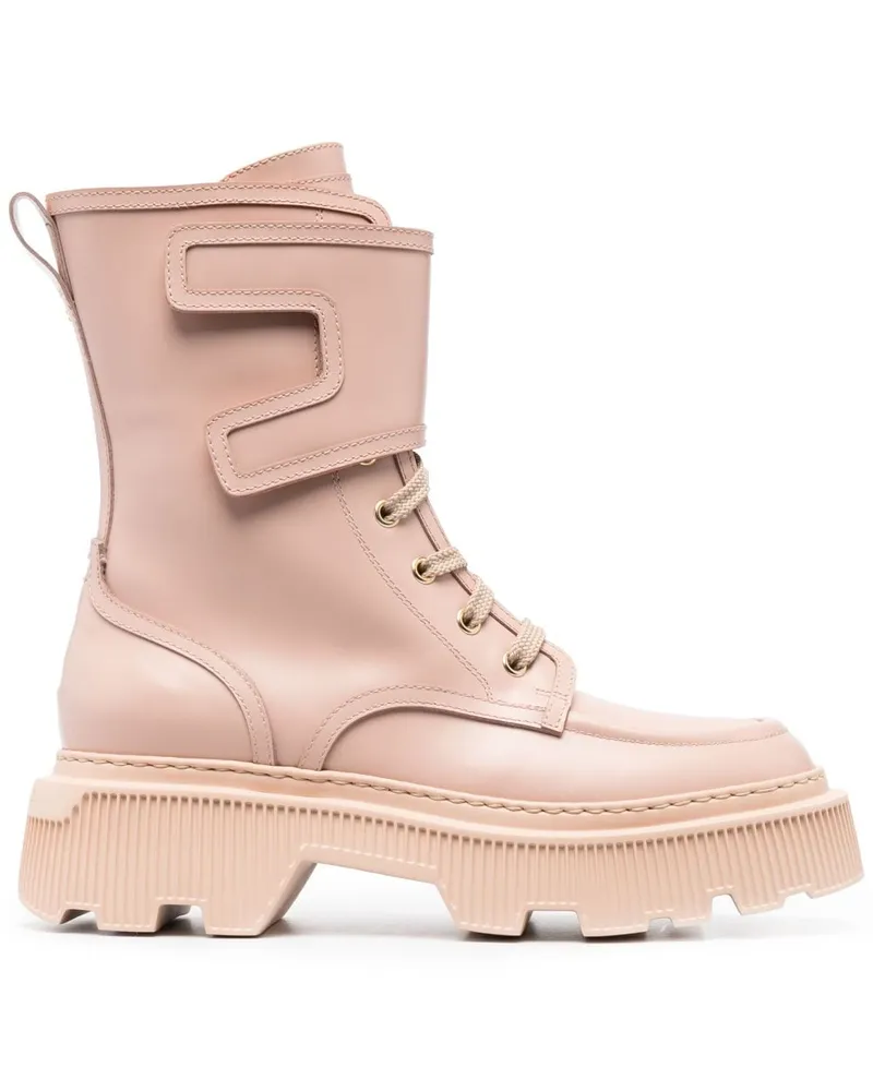 Santoni Stiefel mit runder Kappe - Rosa Rosa
