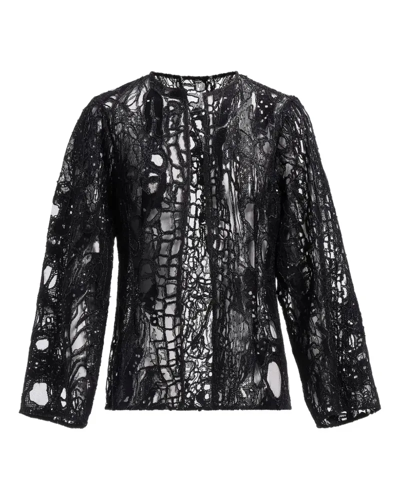 Elie Saab Jacke mit Pailletten - Schwarz Schwarz