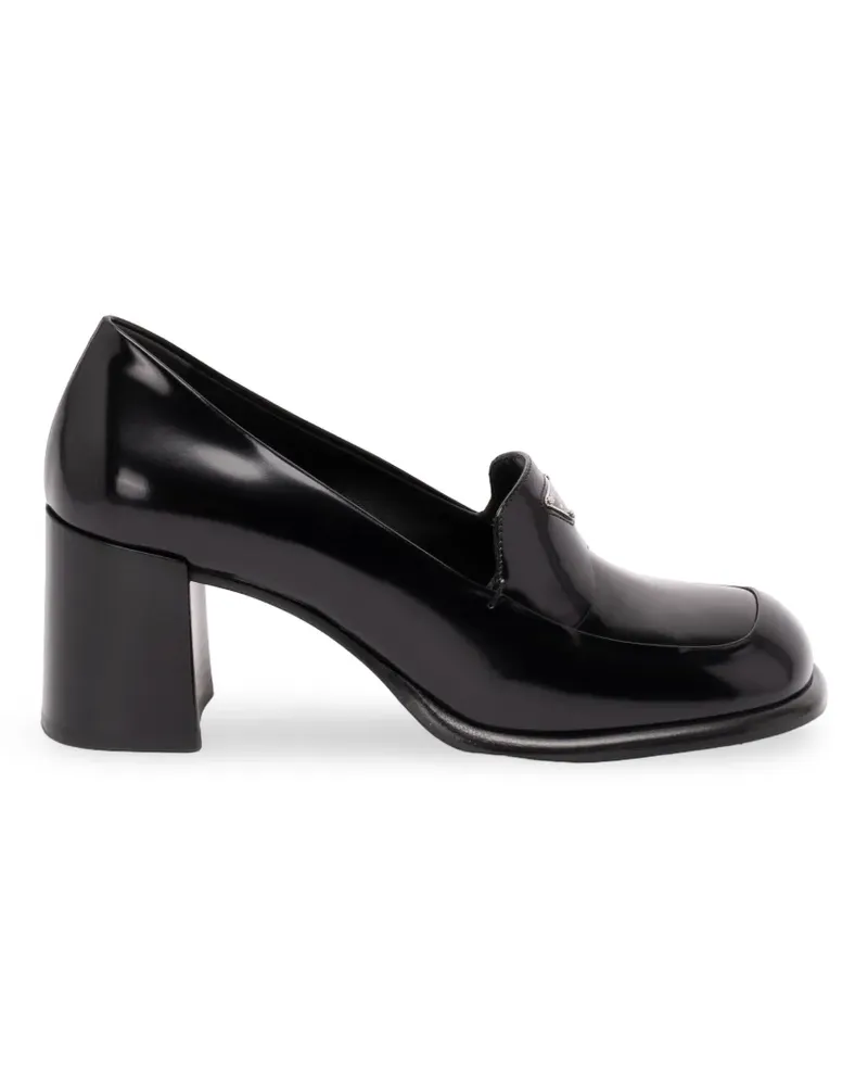 Prada brushed leather loafers - Schwarz Schwarz