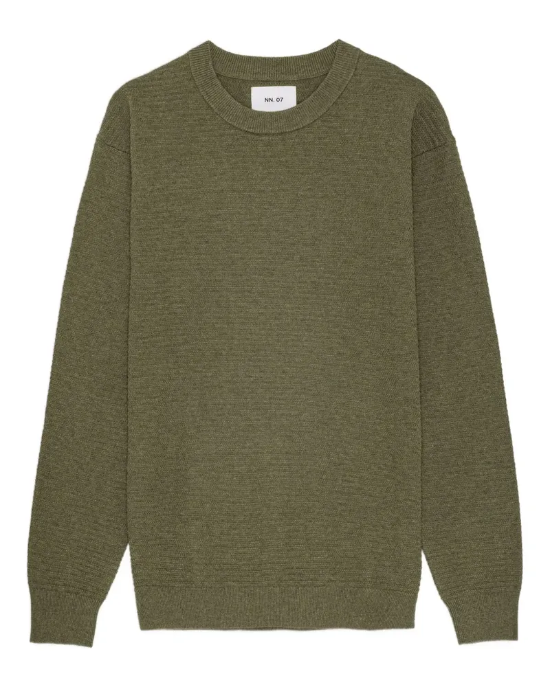 NN 07 Gerippter Pullover - Grün Grün