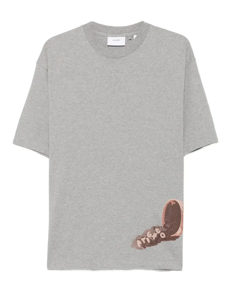 Axel Arigato Fallen T-Shirt mit grafischem Print - Grau Grau