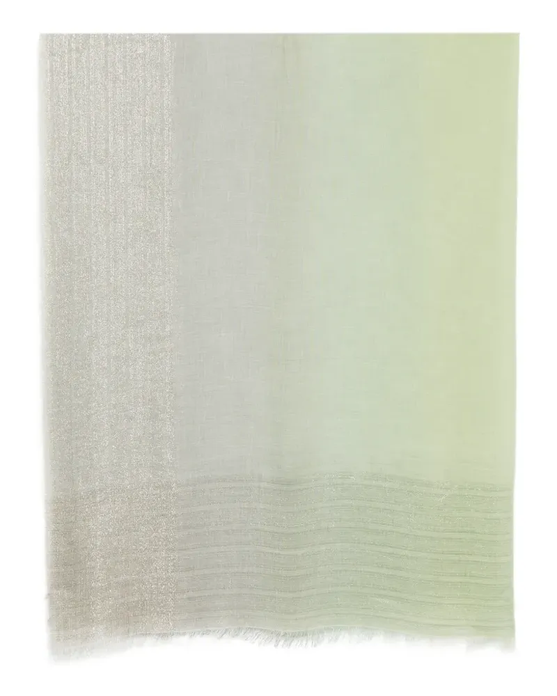Faliero Sarti ombré metallic-thread scarf - Grün Grün