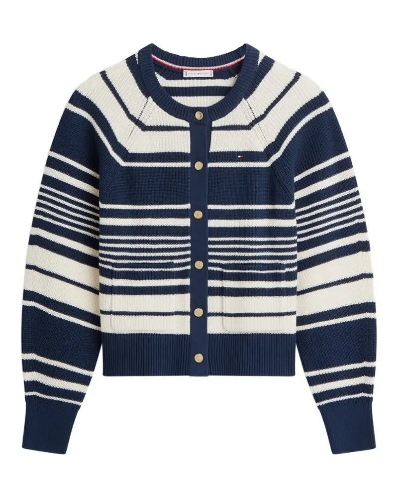 Tommy Hilfiger Gestreifter Cardigan - Blau Blau