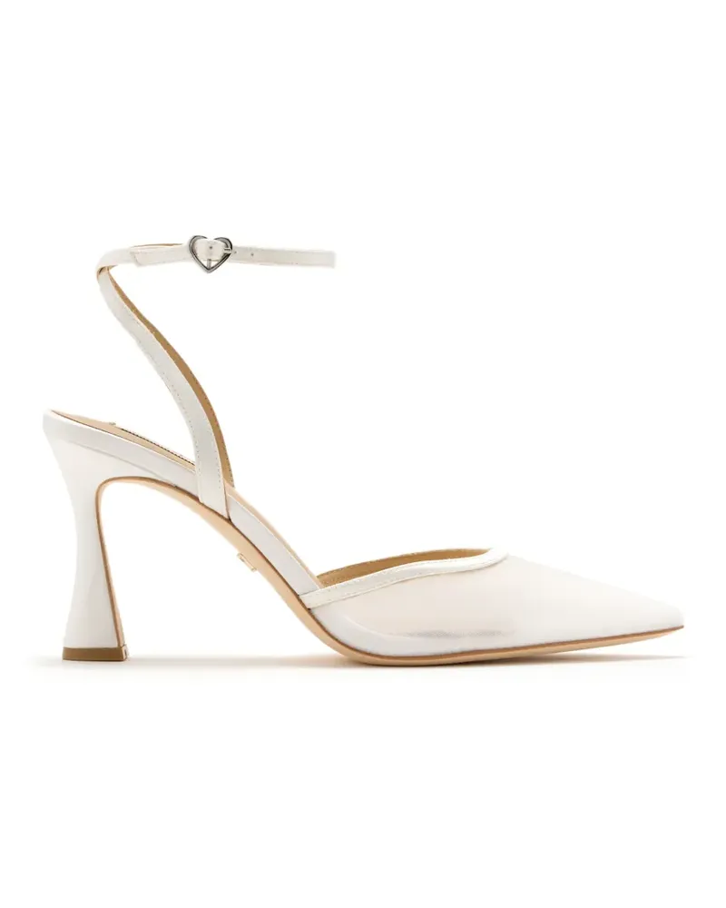Badgley Mischka Yordan pointed-toe mesh pumps - Weiß Weiß