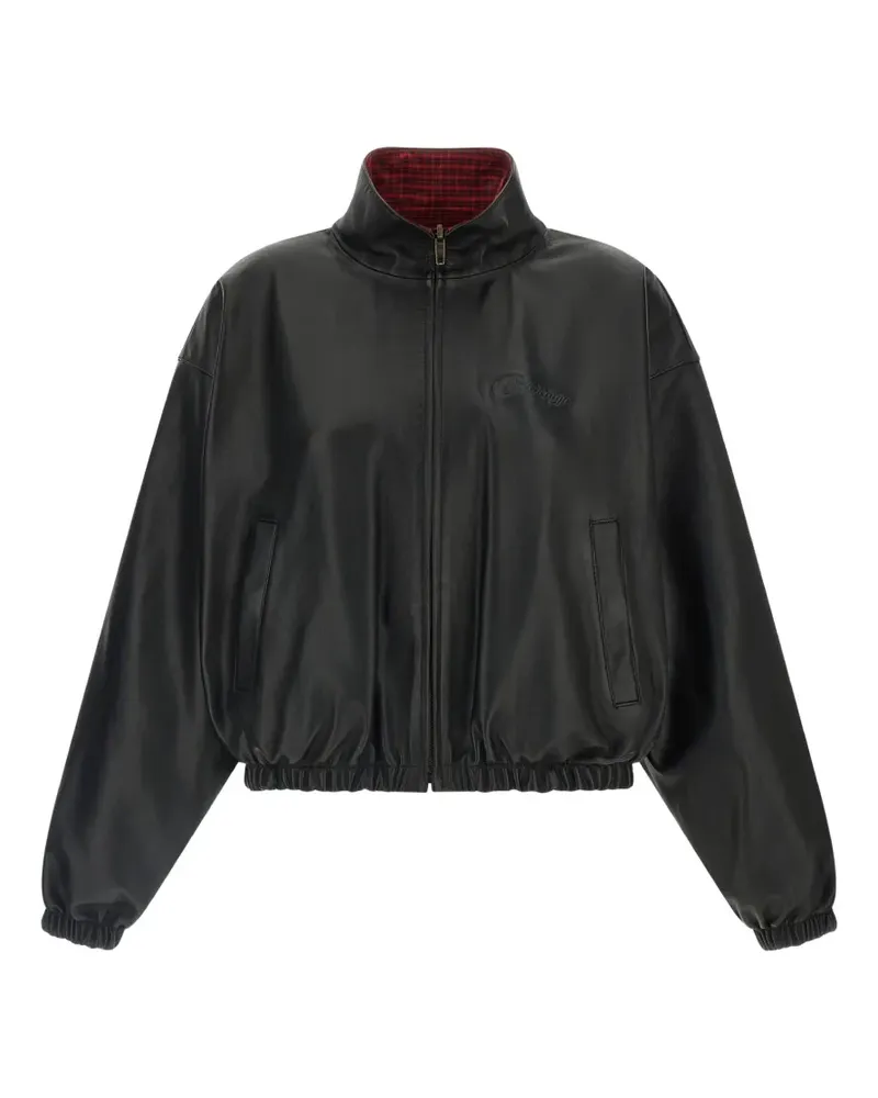 Balenciaga Wendbare Lederjacke - Schwarz Schwarz