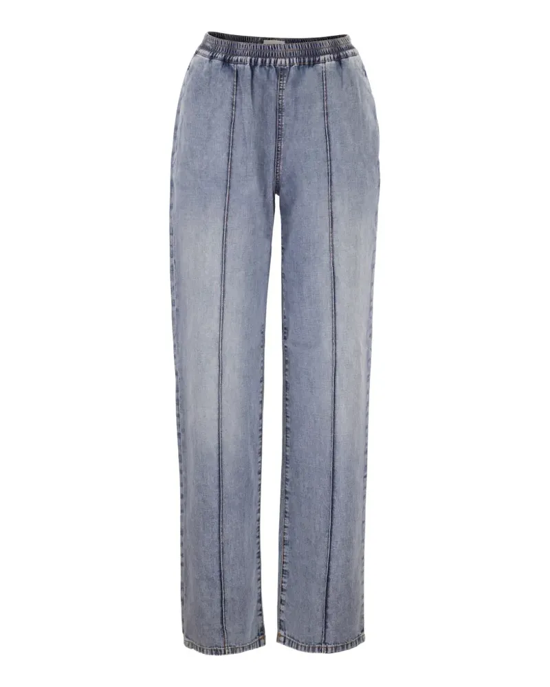 Fabiana Filippi elasticated straight-leg jeans - Blau Blau