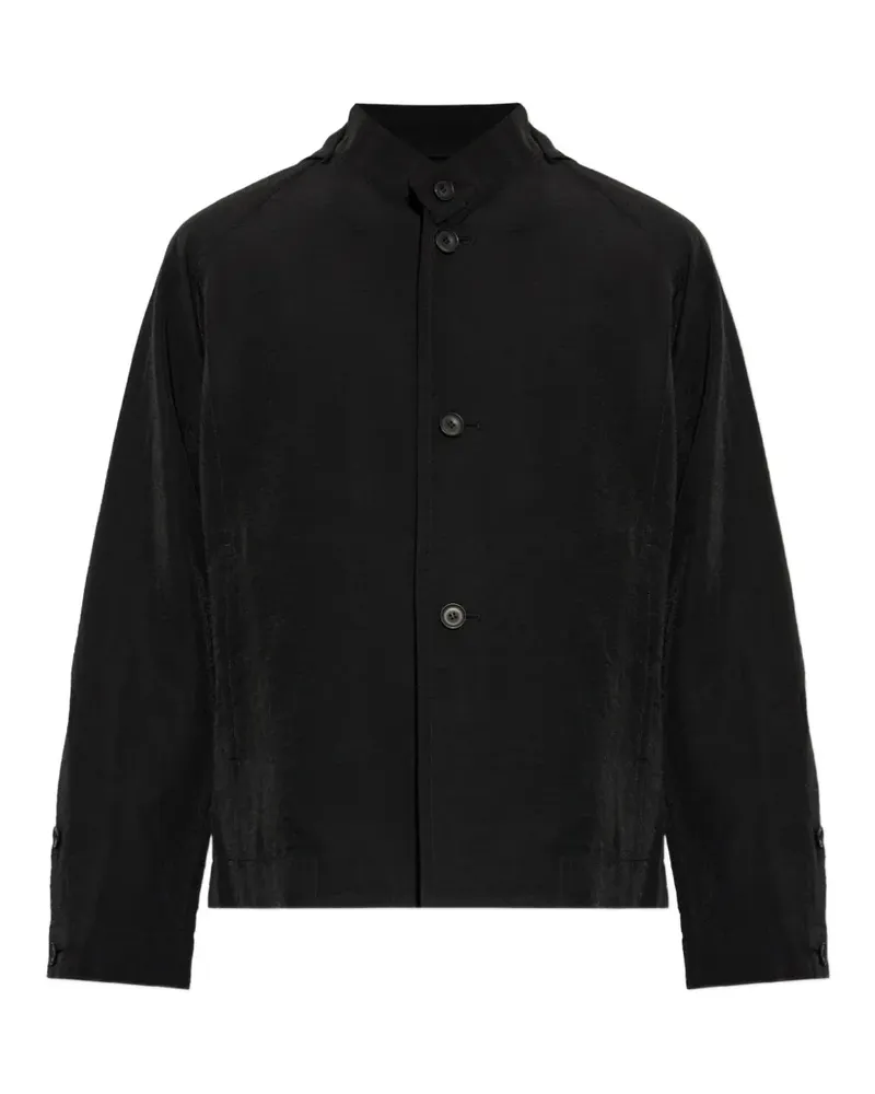 Issey Miyake Opacity Kapuzenjacke mit Knöpfen - Schwarz Schwarz