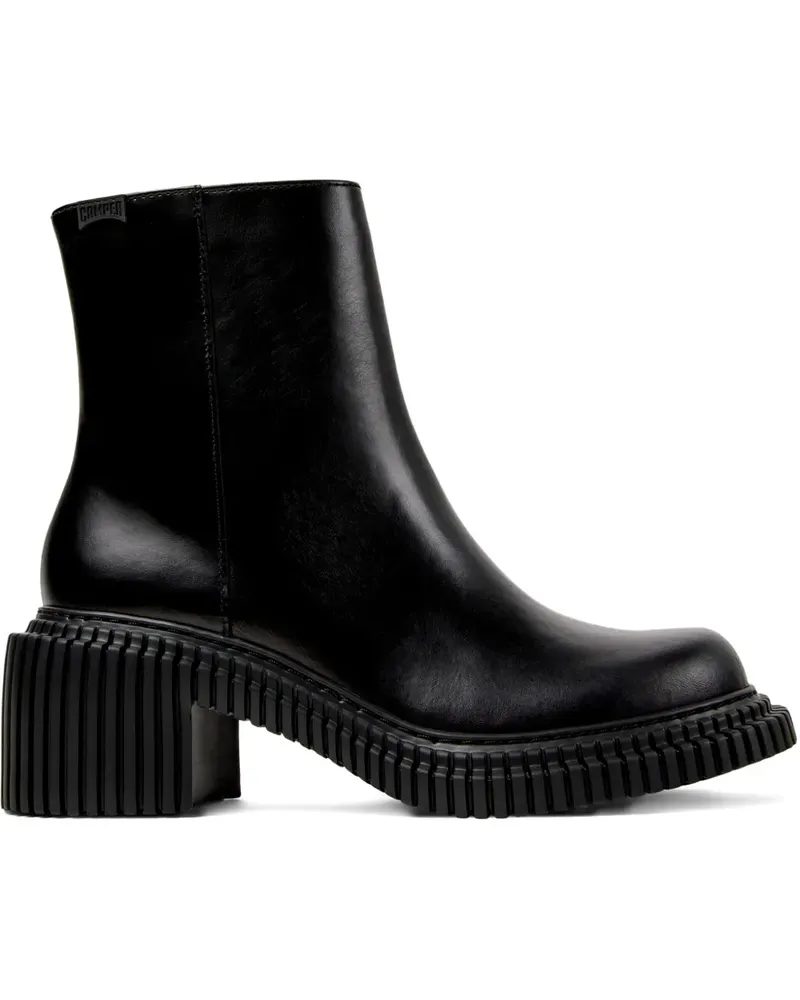 Camper Pix London Stiefel mit geriffelter Sohle 70mm - Schwarz Schwarz
