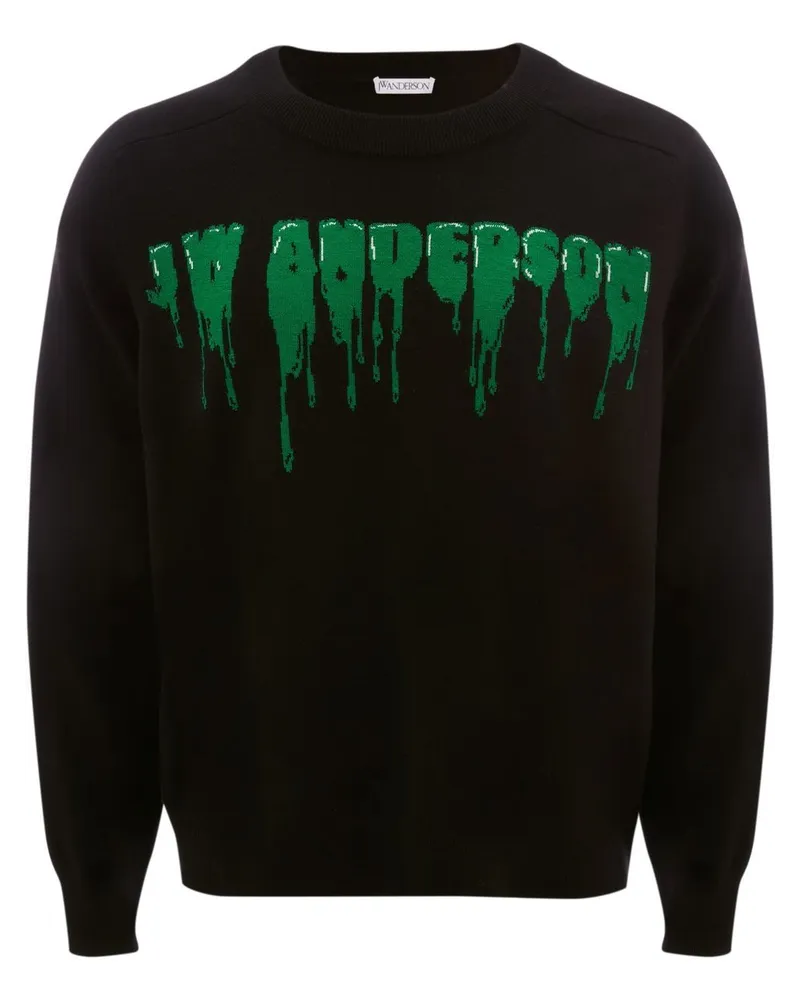 J.W.Anderson Intarsien-Pullover mit Logo - Schwarz Schwarz