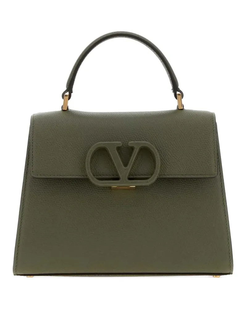 Valentino Garavani small VLogo Signature leather tote bag - Grün Grün