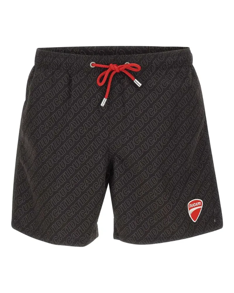 MC2 Saint Barth Ducati logo-print swim shorts - Schwarz Schwarz