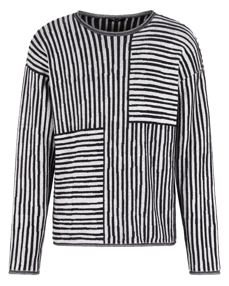 Giorgio Armani Gestreifter Pullover - Blau Blau