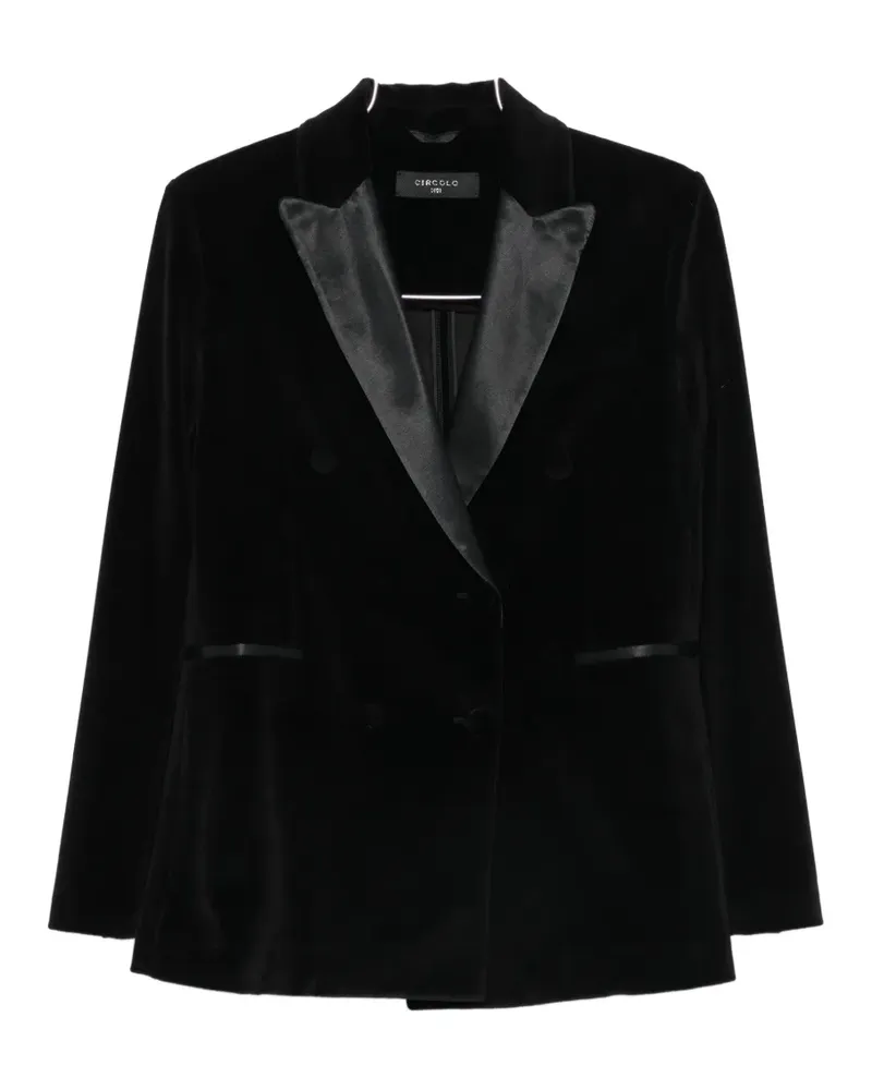 CIRCOLO 1901 double-breasted velvet jacket - Schwarz Schwarz