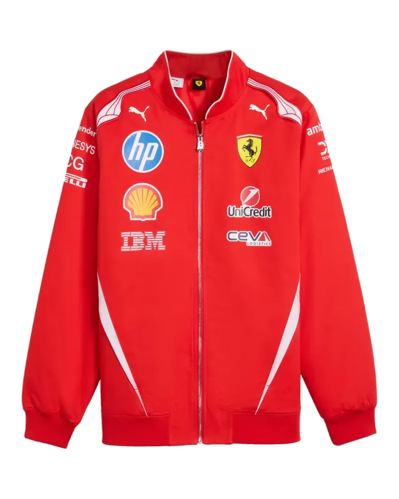Puma x Scuderia HP logo-patch zip-up bomber jacket - Rot Rot