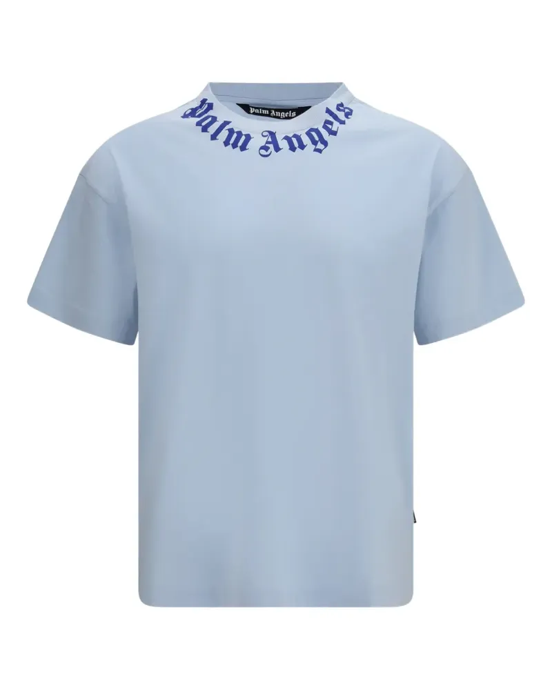Palm Angels logo-print T-shirt - Blau Blau
