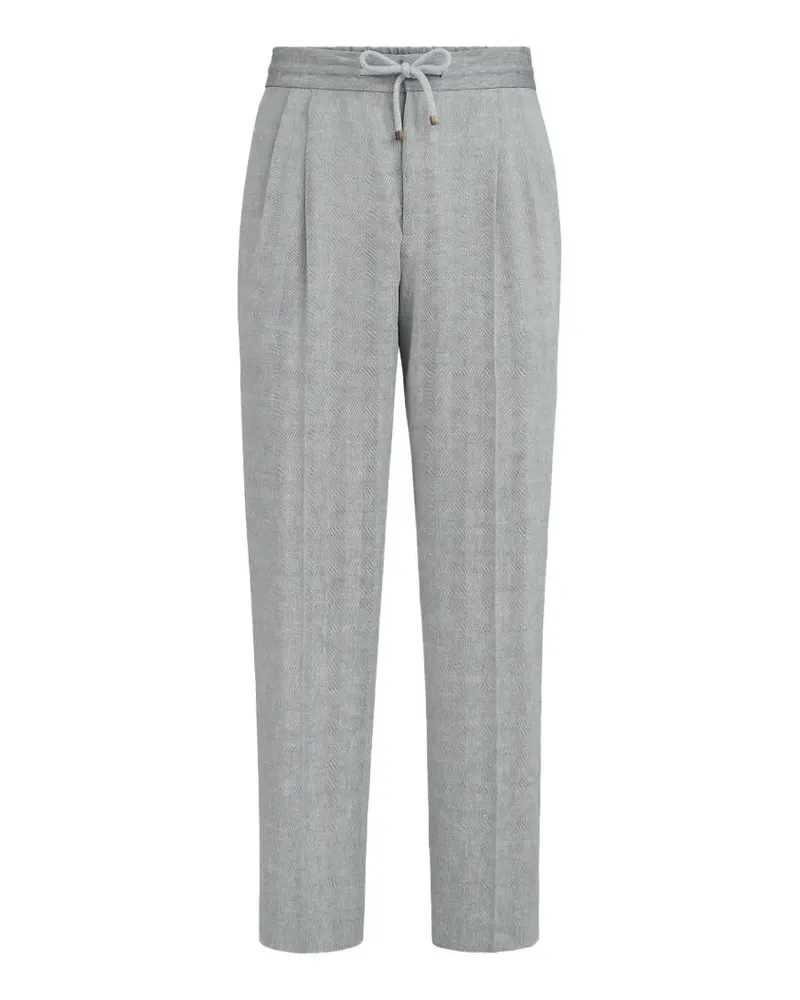 Brunello Cucinelli Hose mit Zickzackmuster - Grau Grau