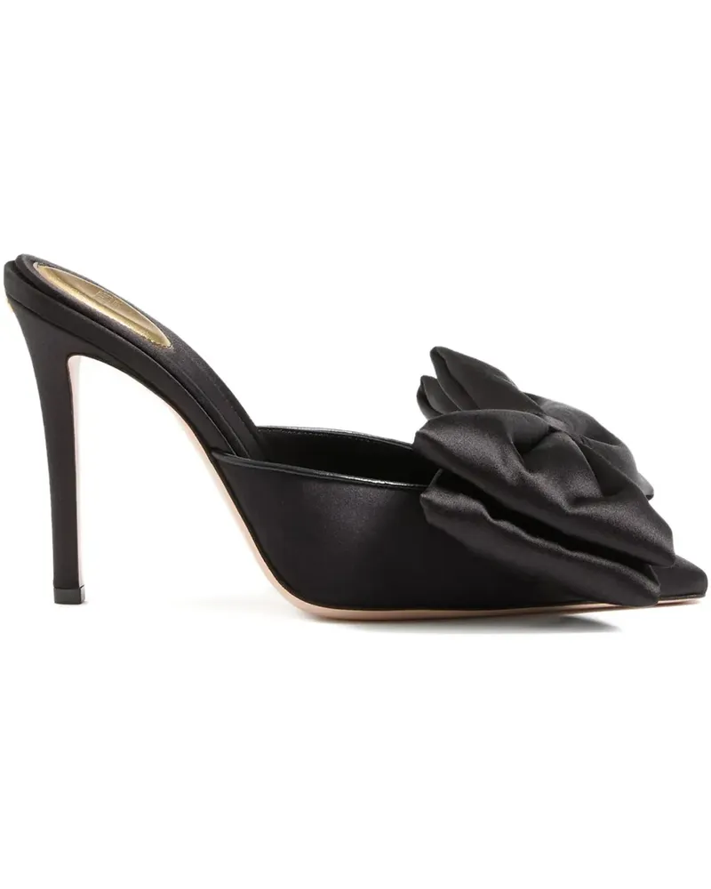 Valentino Garavani Yolande Mules mit Schleife 105mm - Schwarz Schwarz