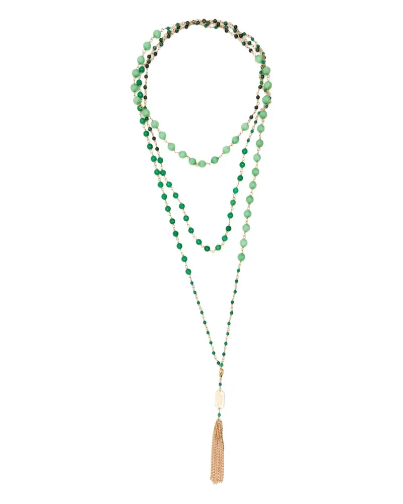 Rosantica beaded tassel-charm necklace - Grün Grün