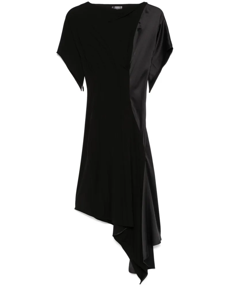 Thierry Mugler Asymmetrisches Midikleid - Schwarz Schwarz