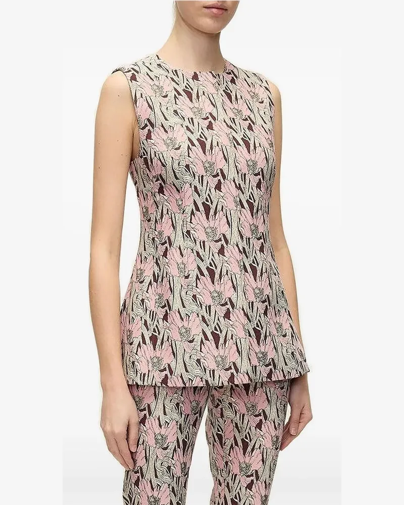 Veronica Beard Jessup Top mit Blumen-Print - Rot Rot