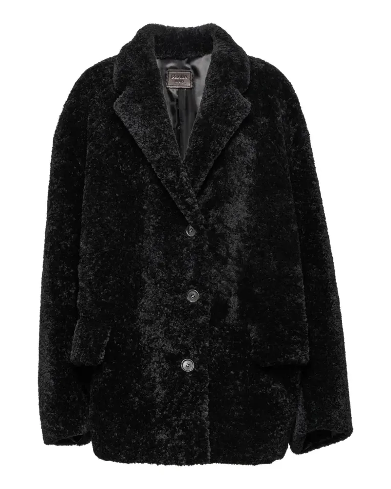 Prada shearling caban jacket - Schwarz Schwarz