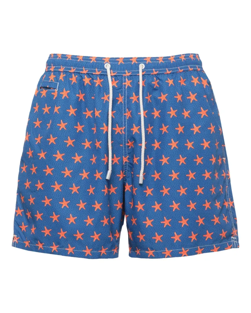 MC2 Saint Barth Badeshorts mit Seesterne-Print - Blau Blau